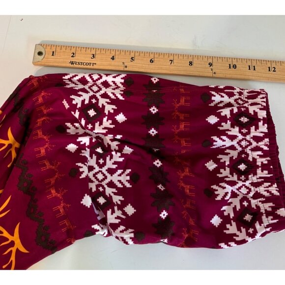 Agnes & Dora Reindeer Fair Isle Adult Leggings Size Large Polyester/Spandex NWT - Picture 7 of 8